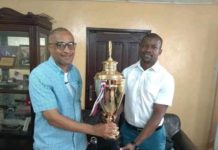 LFA Presents Trophies and Medals to Sub- Association Chairman.