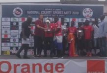 County meet trophies presented County meet trophies