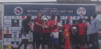 County meet trophies presented County meet trophies