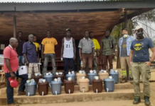 MNG Gold Donates Buckets, Chloride to affected communities in Bong in Fight Against COVID-19