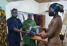 First Lady’s office Boosts Covid19 Fight in Churches, presents several no-masks