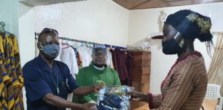 First Lady’s office Boosts Covid19 Fight in Churches, presents several no-masks