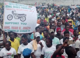 Margibi motorcyclists back Rep. Ivar Jones senatorial bid