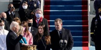 Joe Biden inaugurated U.S. 46th  president