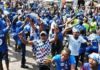 Chelsea Fans in Liberia celebrate club champion league victory