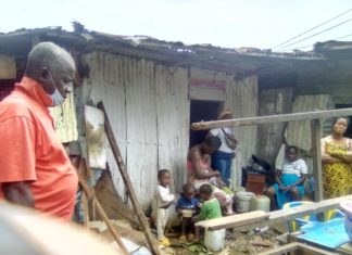 Pregnant woman and three children nearly kill by un-rooted tree disaster