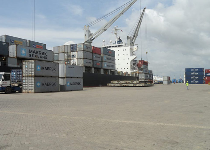 Containers at Free Port of Monrovia