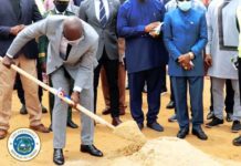 Weah breaks ground for beach soccer facility in central Monrovia Weah ground breaking