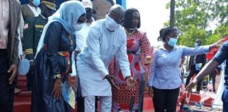 Paddle to Engine: Pres Weah presents several motorized Yamaha Boat engines to fishery cooperatives