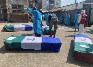 Sierra Leone tanker explosion victims buried in Mass Sierra Leone tanker explosion