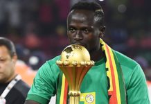 Sadio Mane expresses happiness for Winning AFCON trophy