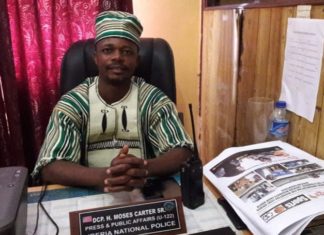 Liberian police spokesman suspended over comment on Independence Day protest Moses Carter