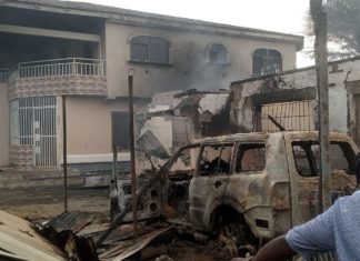 Chairman of former Liberia ruling party home burnt; arson suspected Rev. Luther Tarpeh home