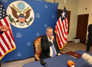 U.S. Ambassador to Liberia expresses concern over acquittal of individuals accused US$100 million drug case U.S. Ambassador Michael McCarthy