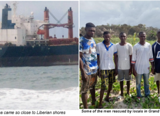Two Stowaway Nigerians Killed onboard Ophelia Panana ship , others recue on Liberian shore Ophelia Panana ship