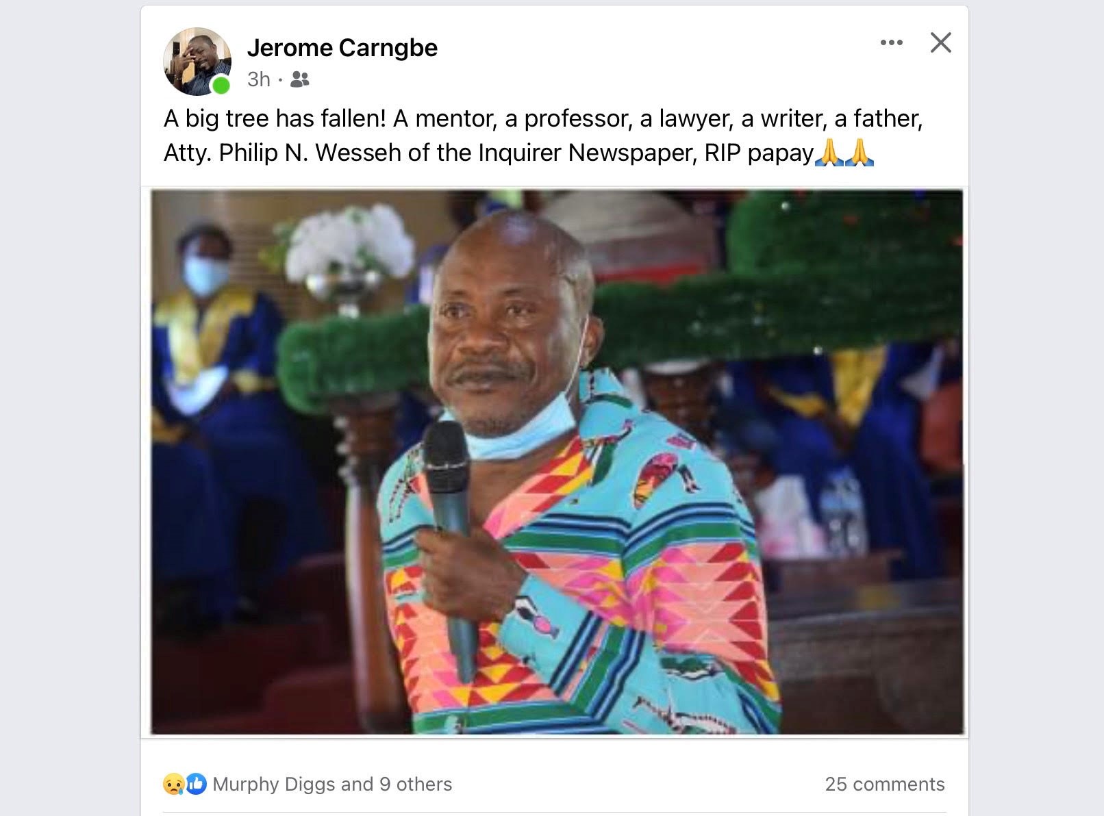 Tribute to Phillip Wesseh