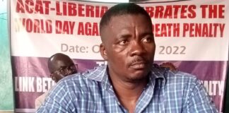 Liberian Rights Campaigner Calls for Repealing of Law Prescribing Death Penalty Adama Dempster