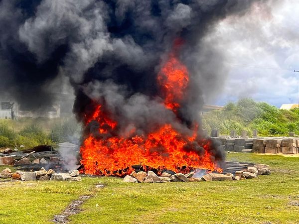 Cocaine burnt by Liberian security