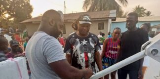 Aspirant- Siafa Kollie Dedicates Hand Pump in District 5