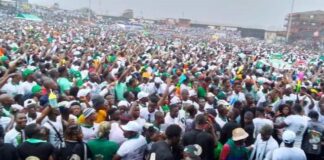 78-year-old Boakai supporters defy rain and show support for his Presidency Boakai Supporters