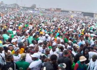 78-year-old Boakai supporters defy rain and show support for his Presidency Boakai Supporters