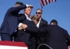 Former U.S. president Trump is fine after being whisked off stage following gunfire at rally