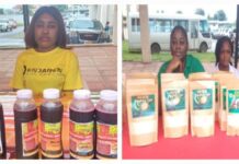 From Journalism to Enterpreneurship: Two Female Journalists Showcase Liberian-Made Products at Investment Conference Estelle and Dennise