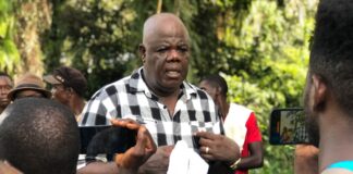 Maryland County Senator Gleh-bo Brown breaks ground for the construction of a School Building in Taayetowiso