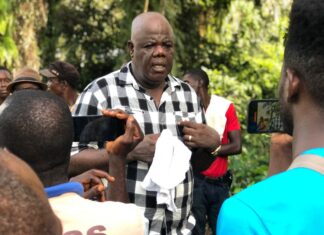 Maryland County Senator Gleh-bo Brown breaks ground for the construction of a School Building in Taayetowiso