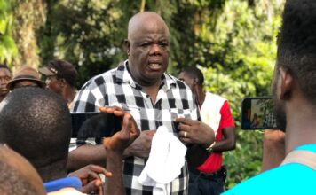 Maryland County Senator Gleh-bo Brown breaks ground for the construction of a School Building in Taayetowiso