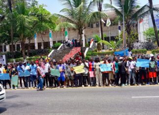 Motorcyclists protest, Demand Refund of Registration Fees amid road restriction in Monrovia Protesting Motorcylists in Monrovia
