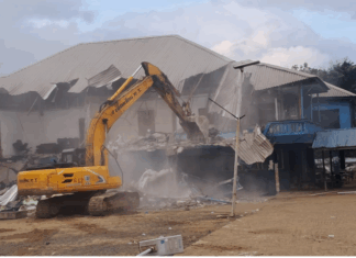 Former Liberian President Weah Condemns Demolition of CDC Headquarters, Accuses Government of Political Targeting CDC Liberia HQ
