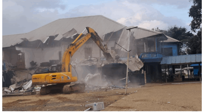 Destruction of CDC Party;s headquarters in Monrovia CDC Liberia HQ