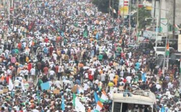 Ivorian Opposition Rallies Against Ouattara’s Fourth-Term Bid, Demands Inclusive Elections Protest in Ivory Coast