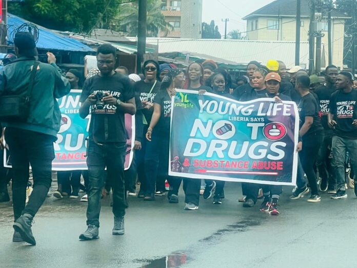 Protest Against drugs in Liberia