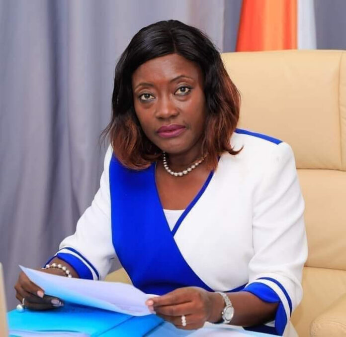 Madam Mariantou Kone' Ivory Coast Education Minister [photo: Benjamin Tegbeh]