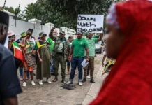 Nigeria warns its citizens in South Africa to be cautious after march turns violent