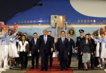 Trump arrives in China for high-stakes meeting with Xi Jinping
