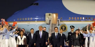 Trump arrives in China for high-stakes meeting with Xi Jinping