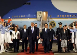 Trump arrives in China for high-stakes meeting with Xi Jinping