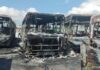 Côte d’Ivoire: Massive Fire Destroys 40 SOTRA Buses at Koumassi Depot Ivory Coast bus