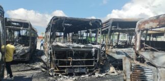 Côte d’Ivoire: Massive Fire Destroys 40 SOTRA Buses at Koumassi Depot Ivory Coast bus