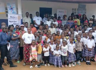 Commissioner Lahai Praises Rotary Club for Renovating Barchue Community Public School Rotary Club of Monrovia