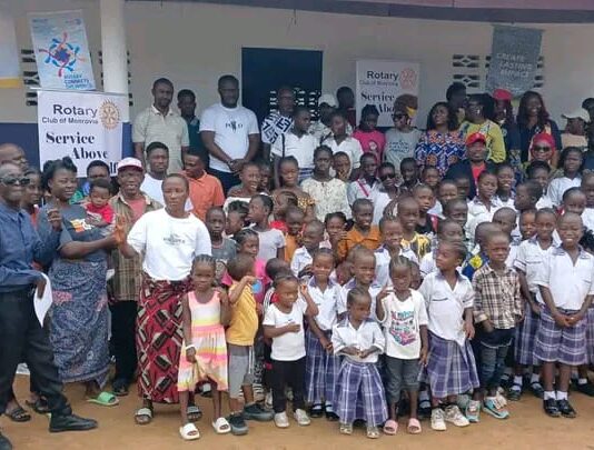 Commissioner Lahai Praises Rotary Club for Renovating Barchue Community Public School Rotary Club of Monrovia